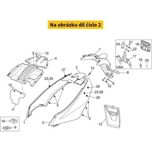 Lh Rear Fairing, Black 89708900XN6