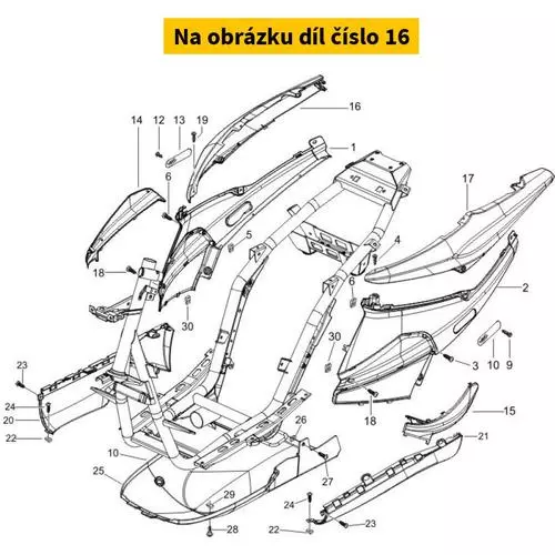 Framecover Right Optical White 724 9593410087