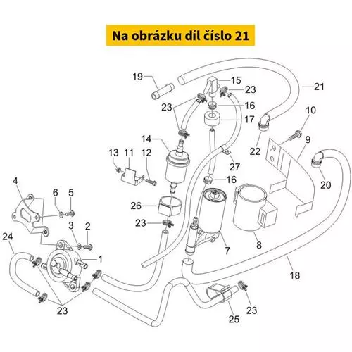 Fuel Return Hose For Fuel Tank 959540