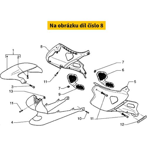 Right Side Cover Blue 280 97011750A3