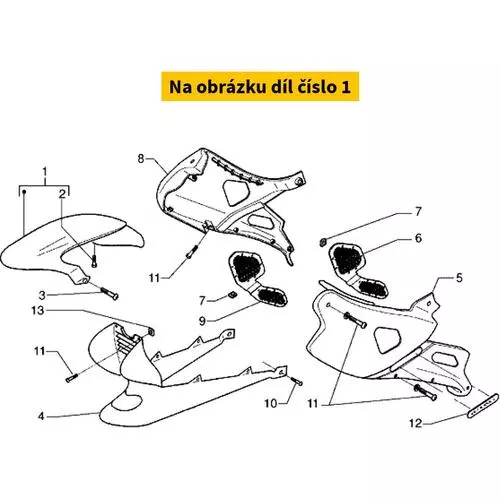 Front Mudguard Blue 280 97012150A3