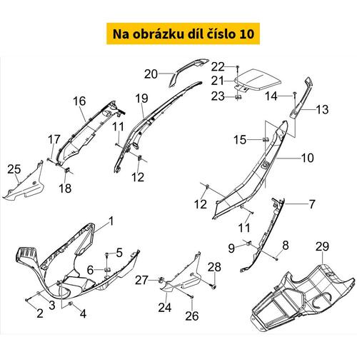 Framecover Left White 544 97505600BR