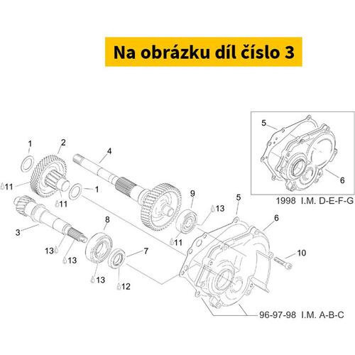 Primary Drive Shaft Z=17 AP0220342