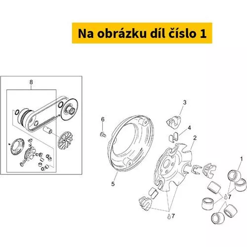 Variator weight APRILIA (18x15) 10,0g (1 piece) AP0229422