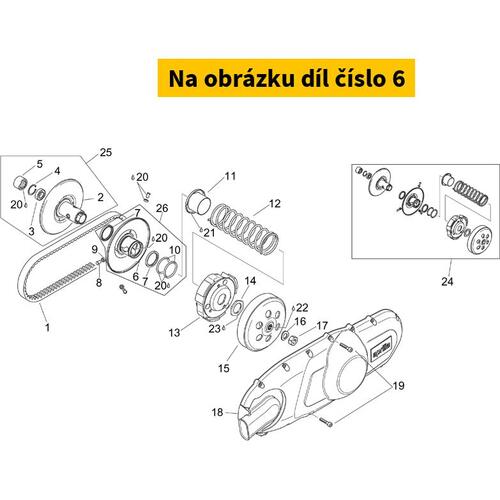 Movable driven half pulley APRILIA Leonardo 125-150 4T 1999-2004 AP0280125