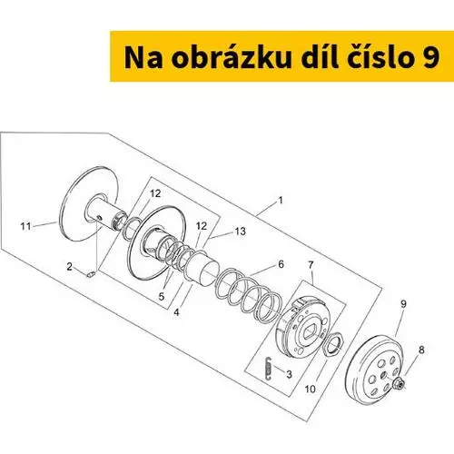 Clutch bell APRILIA SR 50 H2O 2T 2000-2004 (F.Morini) Ø107 AP2MDA000426