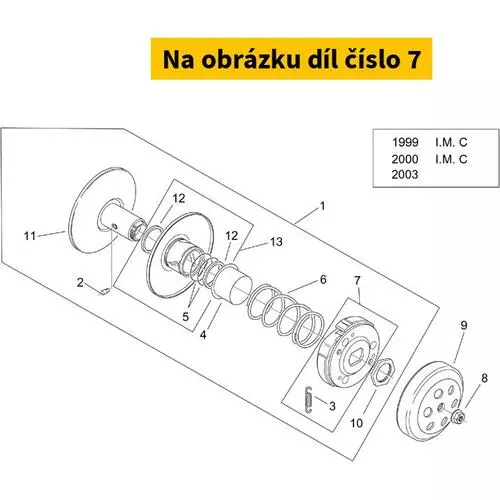 Clutch APRILIA SR 50 Ditech H2O 2T 2000-2004 (F.Morini) Ø107 AP5RMR000099