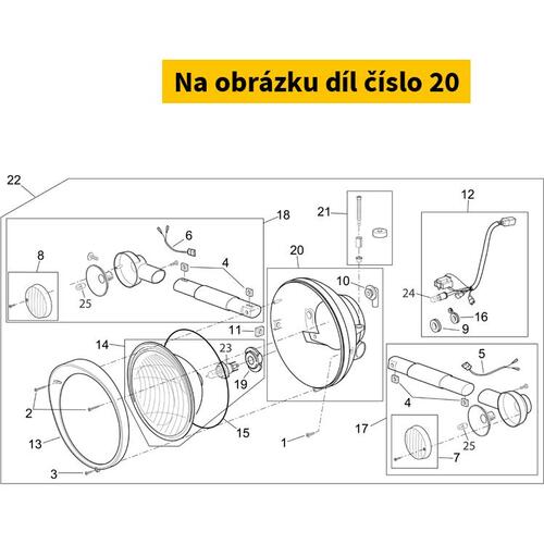 Headlight Cap, Chr. AP8124787