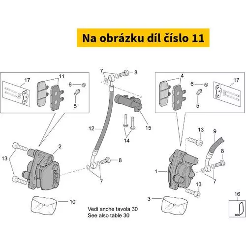 Brake pads front APRILIA Scarabeo 400-500 Light 2006-2008 (right) AP8133724