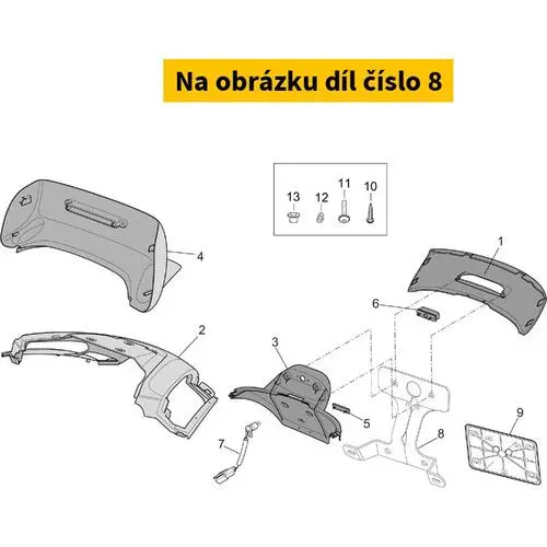 Number Plate Holder Support AP8134902