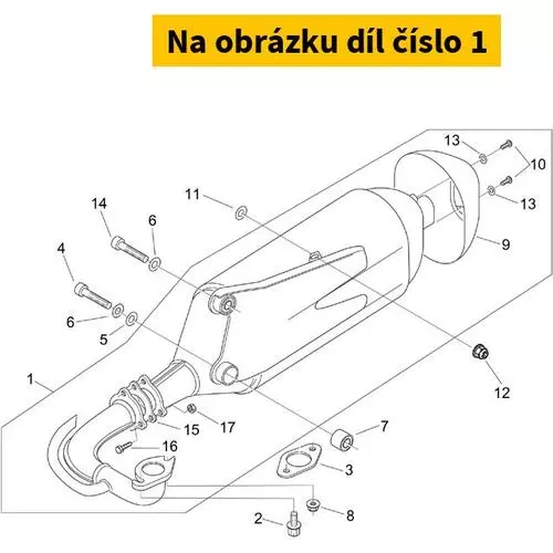 Exhaust APRILIA Mojito 50 2T E1 1999-2000 (with Cat.) AP8219471