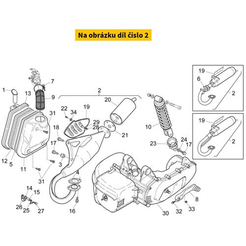 Exhaust APRILIA SR 50 AIR 2T E1 1997-2000 (IT) AP8219479