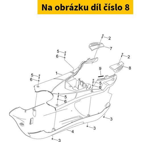 Lh Rear Footrest, Met.Black AP8248903