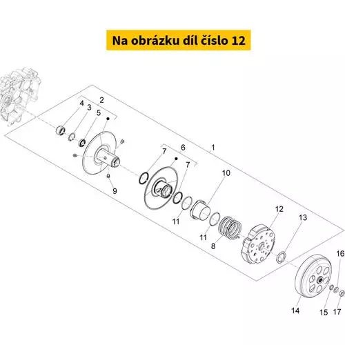 Clutch PIAGGIO Liberty 125 LEM 4T 3V 2013-2014 Ø125 B016913