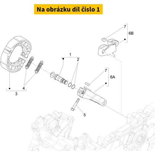 Rear Break Lever Axle B017604