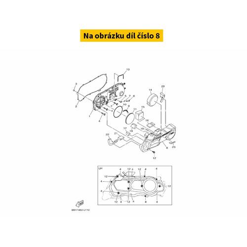 Cover, Crankcase 3 B6HE54310000