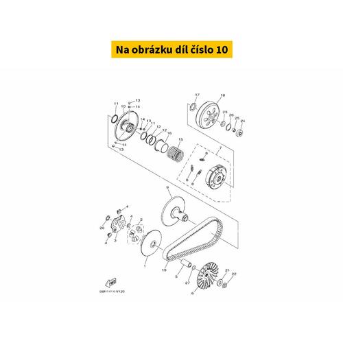 Movable driven half pulley YAMAHA X-Max 125i 4T 2021-2023 B6HE76700000