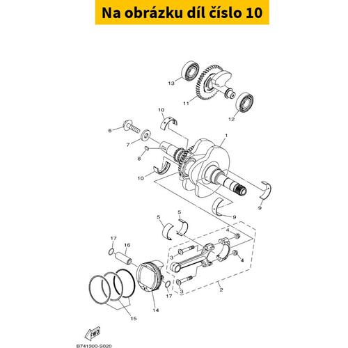 Plane Bearing, Crankshaft 2 Black B74114171000