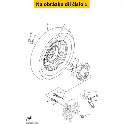 Cast Wheel, Rear B7JF53380233