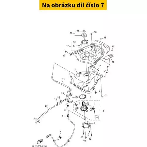 Sender Unit Assy, Fuel Meter B7JH57520000