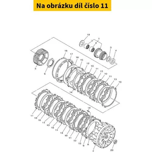 Clutch plate friction-1 YAMAHA T-Max 530-560i 4T 2012-2022 (1 pc) B7M163210000