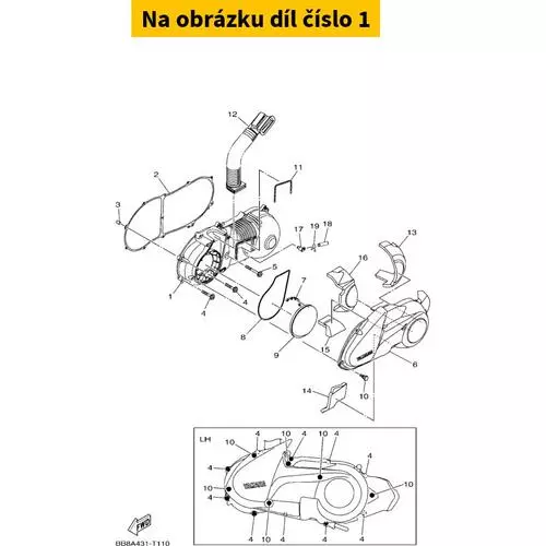 Cover, Crankcase 1 BB8E54110000