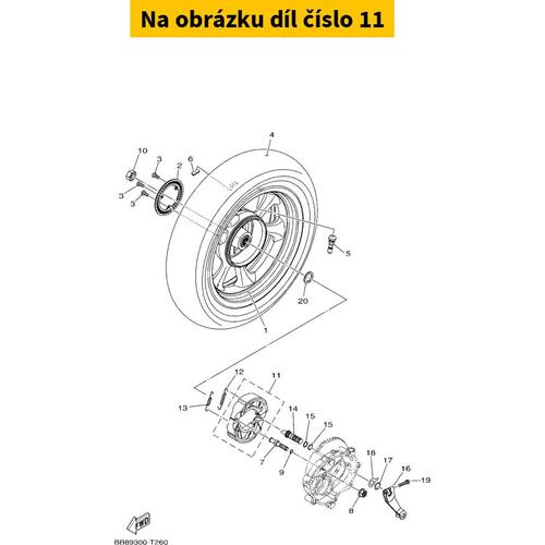 Brake shoes rear YAMAHA Tricity 300 2020-2023 BB8F530K0000