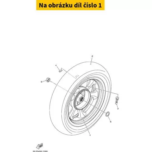 Cast Wheel, Rear BE2F53381100