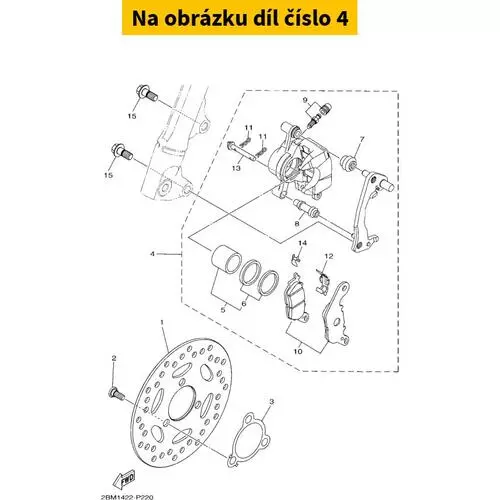 Front brake caliper YAMAHA D'elight 125 2018-2021 BW5F580U0000