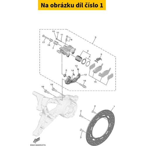 Brake Disc rear YAMAHA Tricity 300 2020-2023 BX9F582W0000