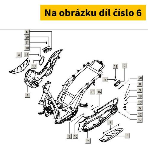 Passanger Footrest Rh B125 CM009102000C