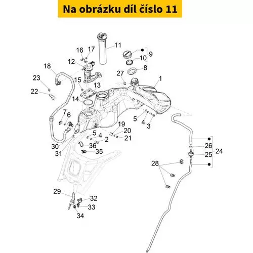 Fuel gauge unit VESPA GTS 125i 2017-2022 CM025723