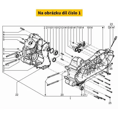 Complete crankcase 4st cat. CM1566050D