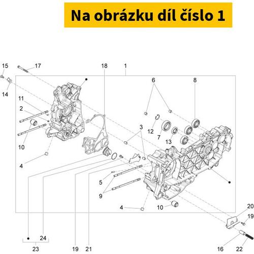 Complete crankcase 1st cat. CM2725050A