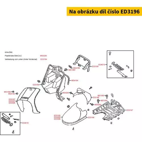 Schutz Radabdeckung Vorderteil f.VR ED3196