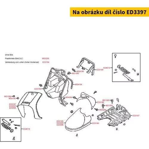 Abdeckung Front gelb ED3397