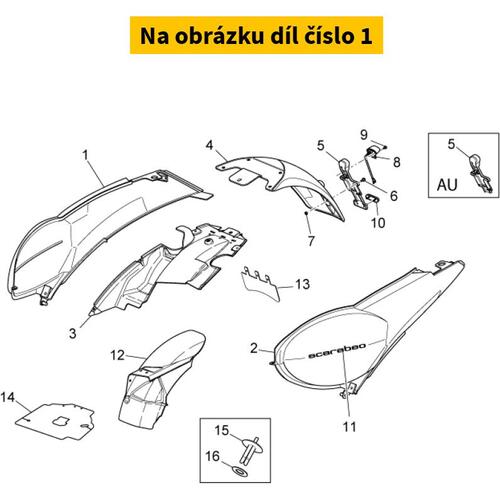 Rh Rear Fairing, Red Garnet JC471919200008G