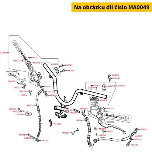 Bremsschlauch zu Sattel hi. MA0049