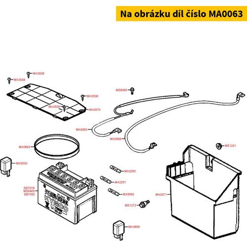 Kabel f. Batterie (Minuskabel) MA0063