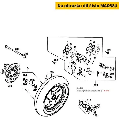 Halter f. Bremssattel MA0684