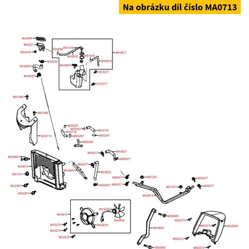 Halter f. Kühler MA0713