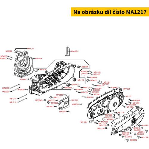 Kurbelgehäuse re. MA1217