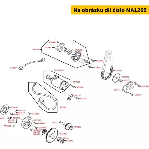 Kymco Kabel f. Anlasser MA1269