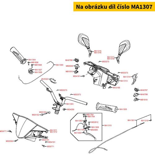 Halter oben f. Gasdrehgriff MA1307