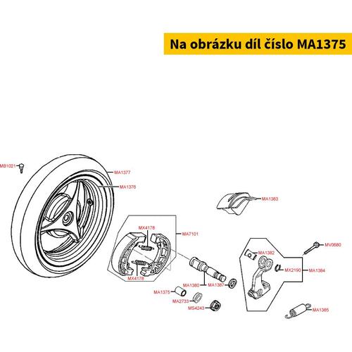 Hülse lang f. Hinterrad MA1375