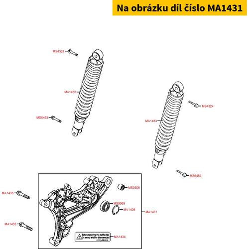 Schwingarm hinten re. MA1431