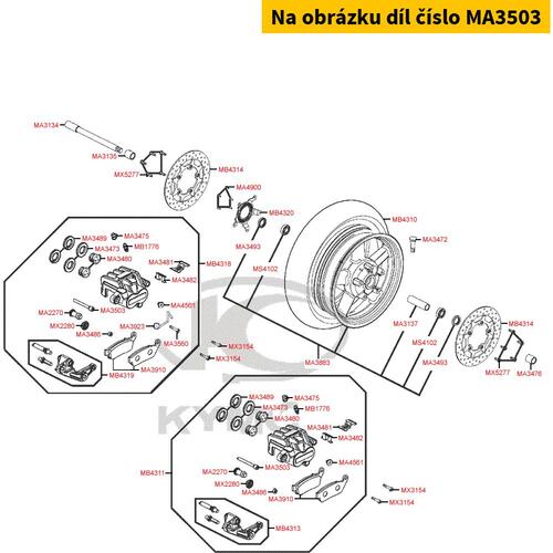 Bremsklotzführungsstift M10/6x52mm = MX8238 MA3503