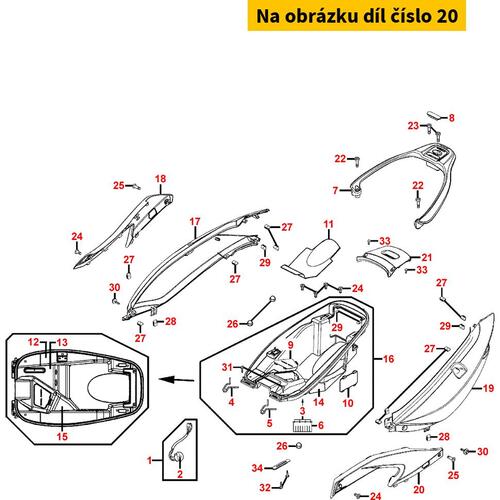 Tunnelverkleidung li. anthrazit MA4884