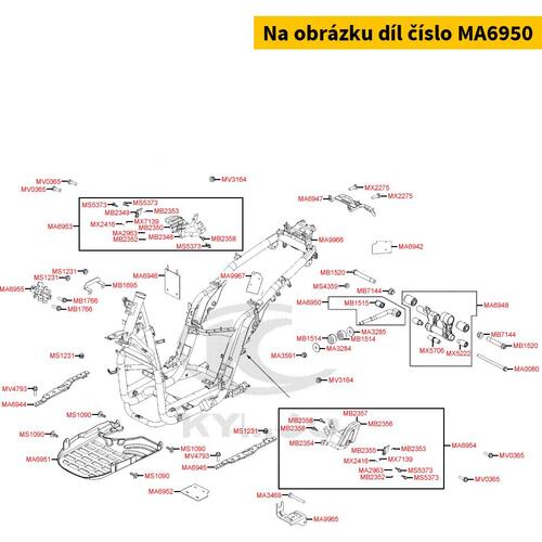 Strebe f. Motorhalter MA6950