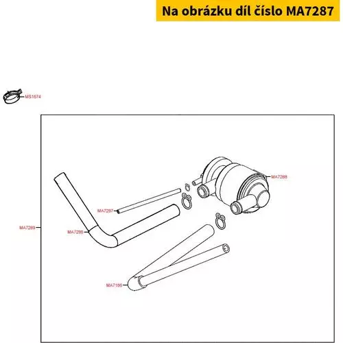 Unterdruckschlauch f. Sekundärfilter MA7287